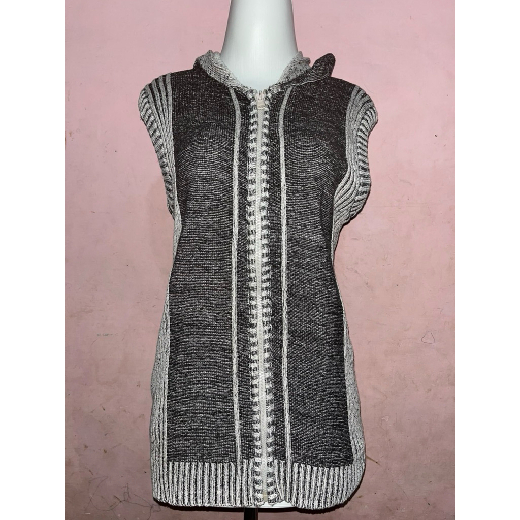 ( Preloved ) Vest hoodie rajut