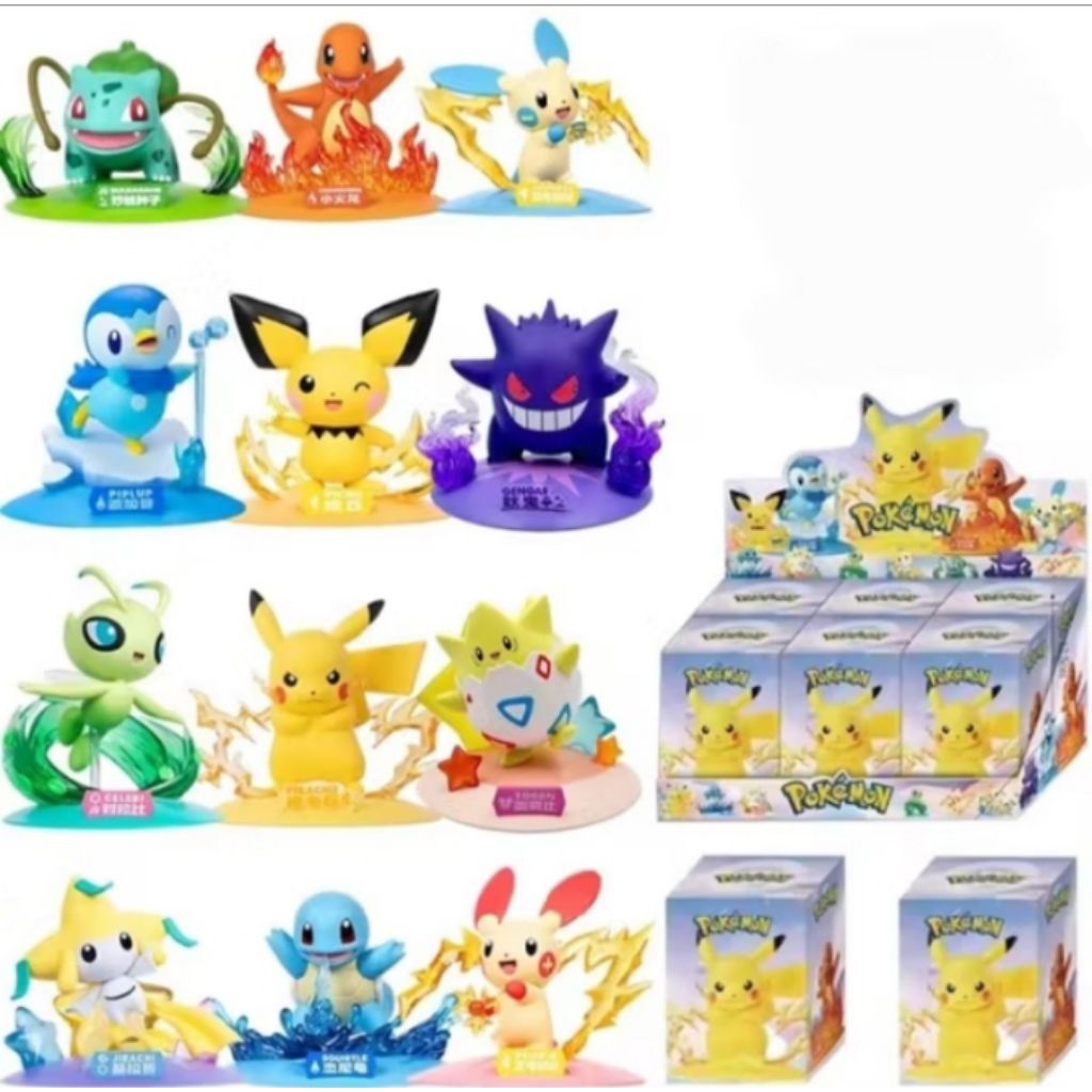 figure diorama pokemon 12 karakter lucu