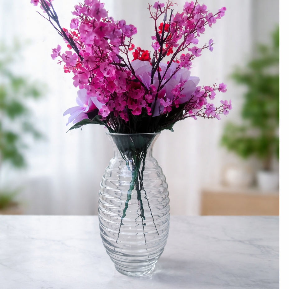 Vas Bunga Besar Vas Kaca Tabung Vas Kaca Silinder Vas Bungaa Elegan Vas Modern Vase Unik