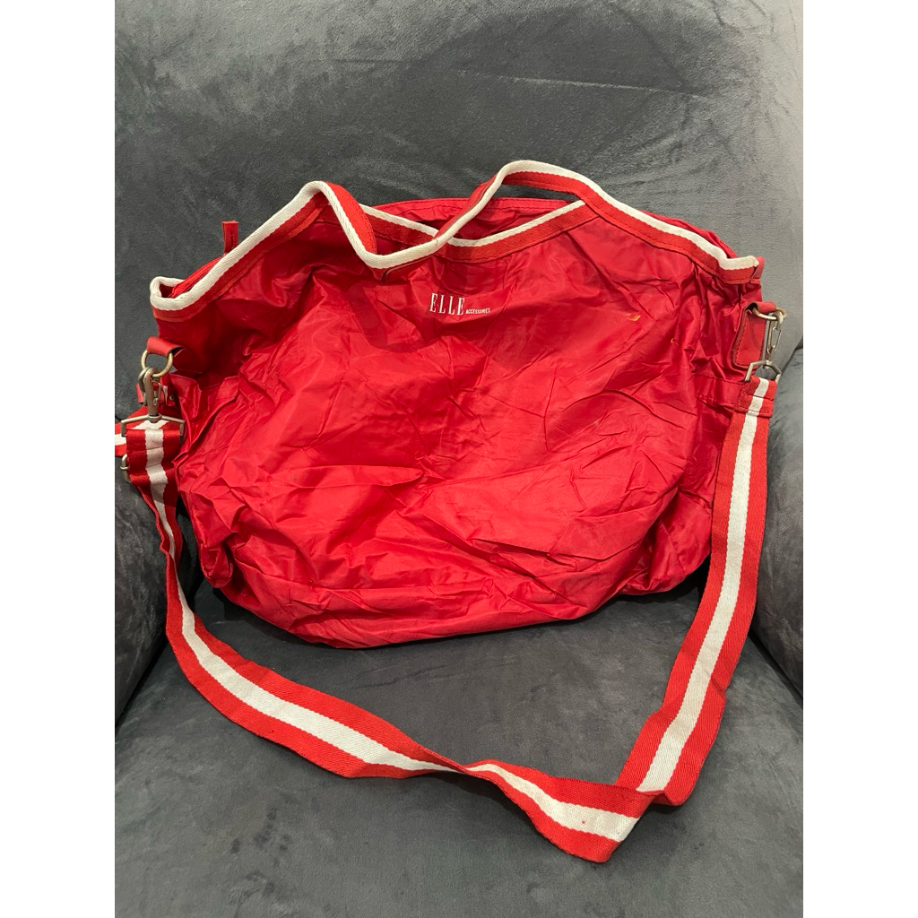 ELLE TRAVEL BAG RED ORIGINAL PRELOVED