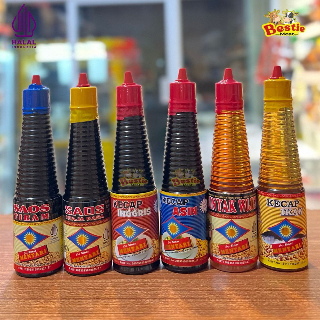 Mentari Minyak Wijen Saos Tiram Kecap Asin Kecap Inggris Kecap Ikan Saos Raja Rasa
