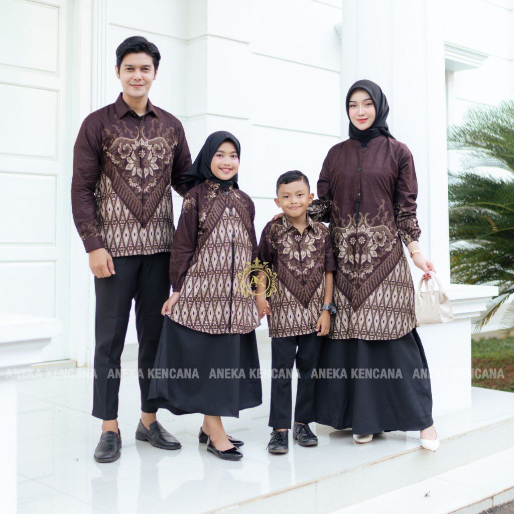 Batik Couple Keluarga Elegan Set Batik Ayah Ibu Anak Seragam Keluarga Premium
