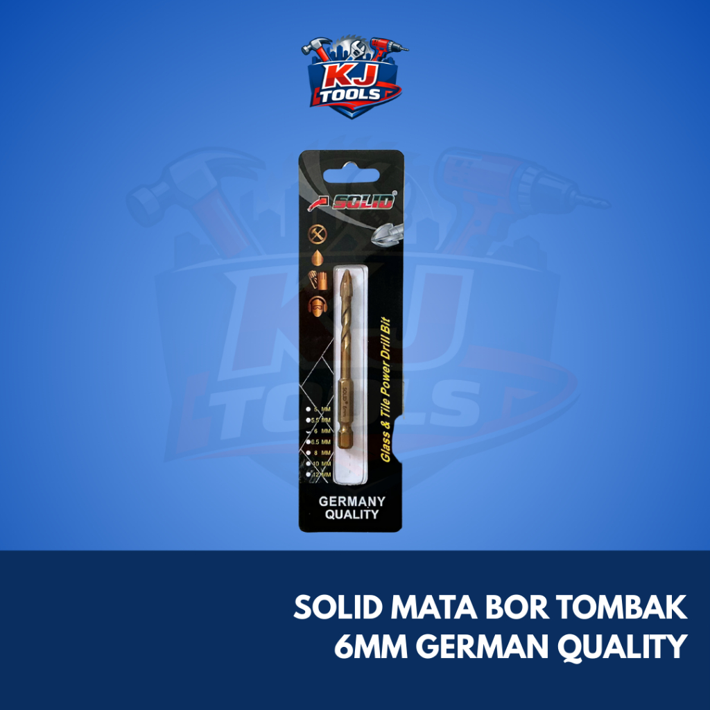SOLID Mata Bor Tombak 6mm German Quality Multifungsi