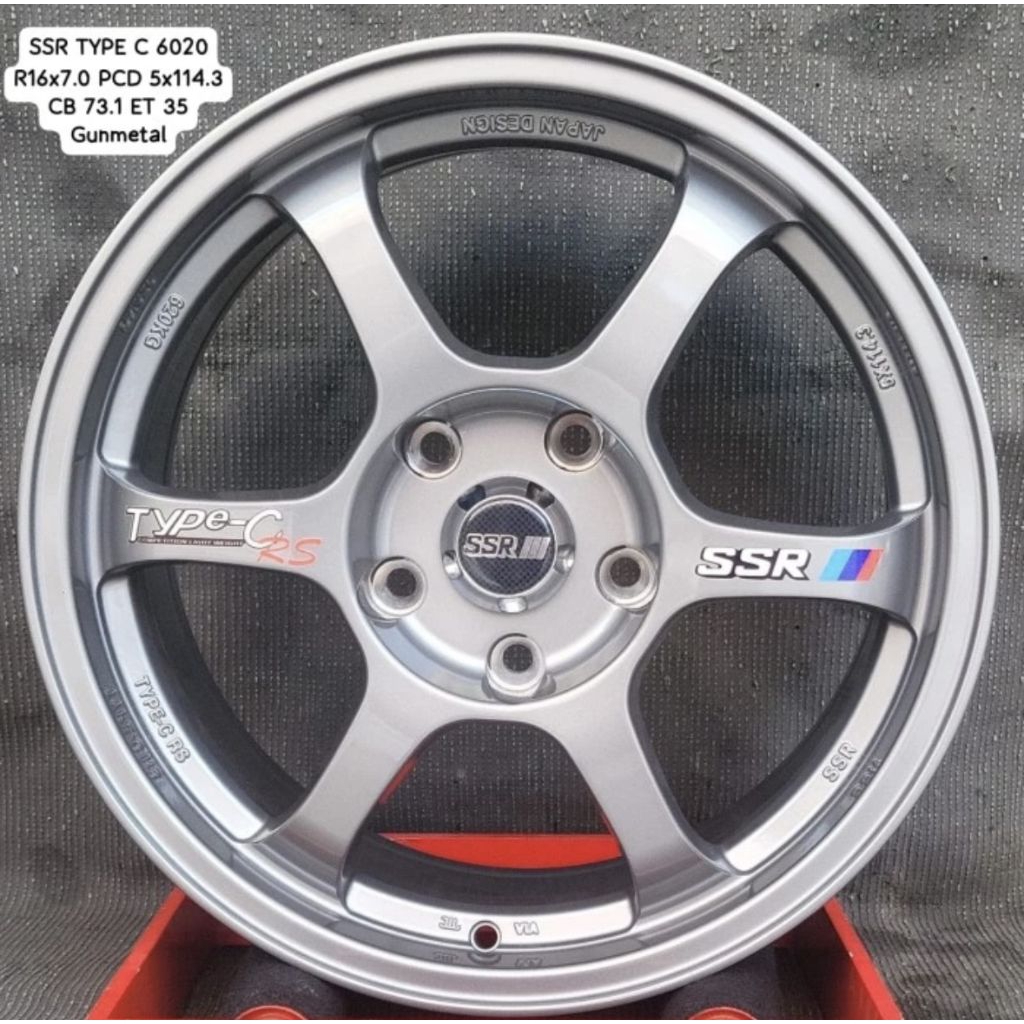 Velg mobil racing SSR Type c RS R 16 lubang 5x114