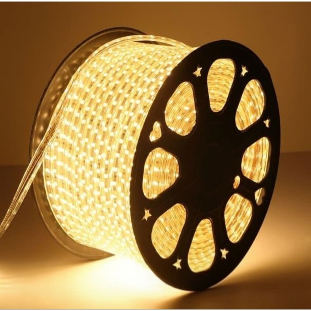 Lampu LED Strip Selang Warm White + Soket