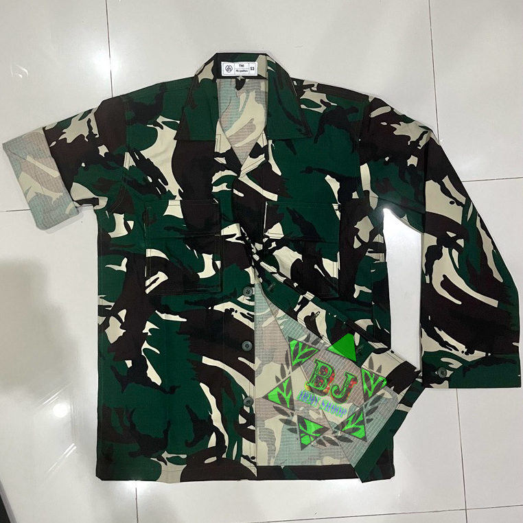 Baju PDL Tni AD AU AL Micropoly Woll Warna Gelap Anti Luntur Tahan Lama Adem Dan Halus