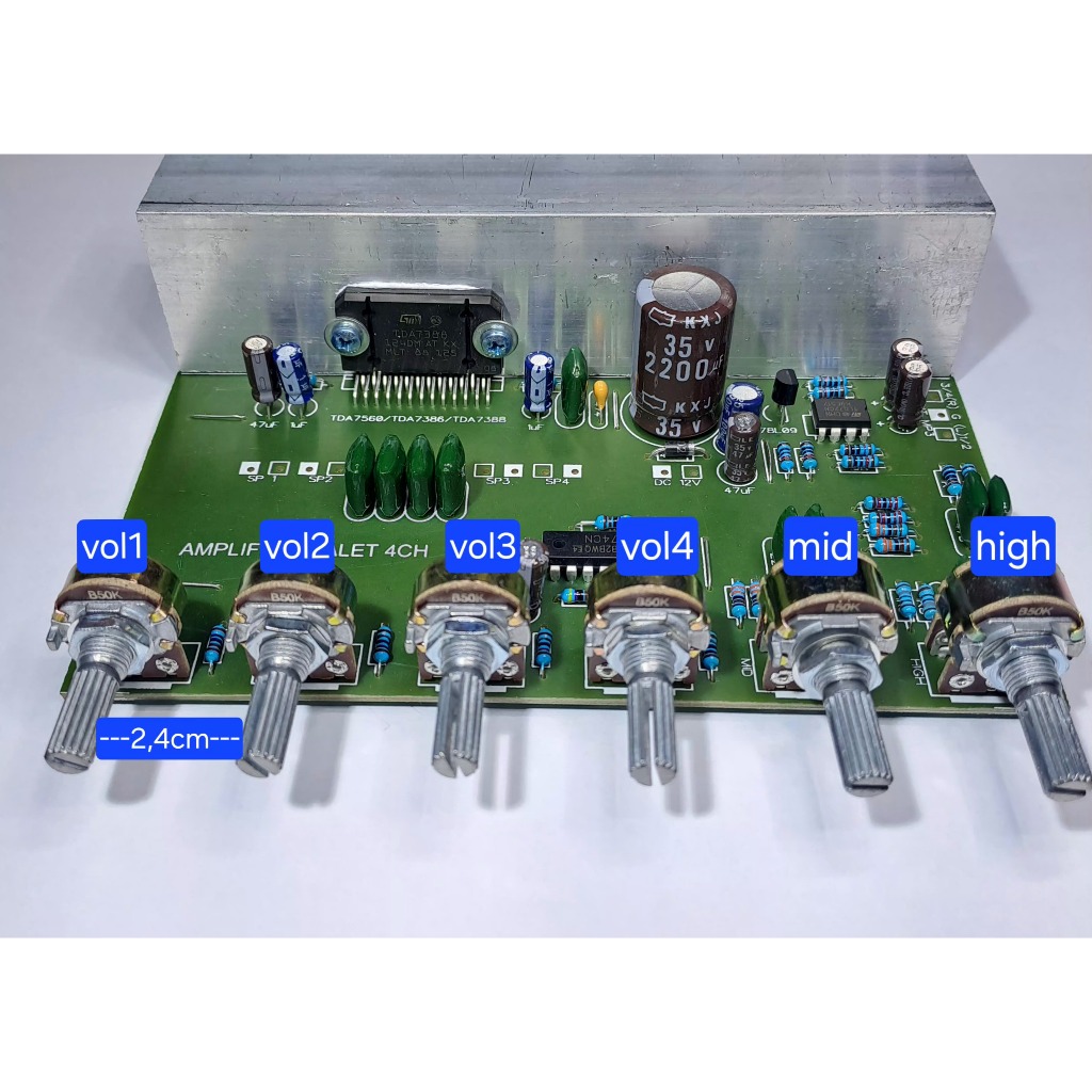 TERBARU KIT AMPLI WALET 4CH TDA7388 KHUSUS RUMAH WALET DC12V