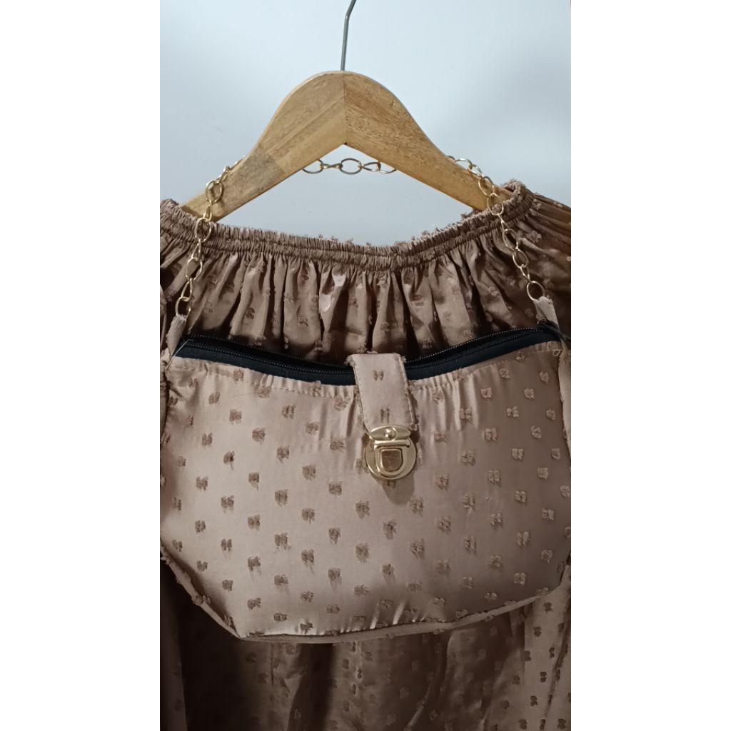 Mukena silk sutra rubi premium 2in1