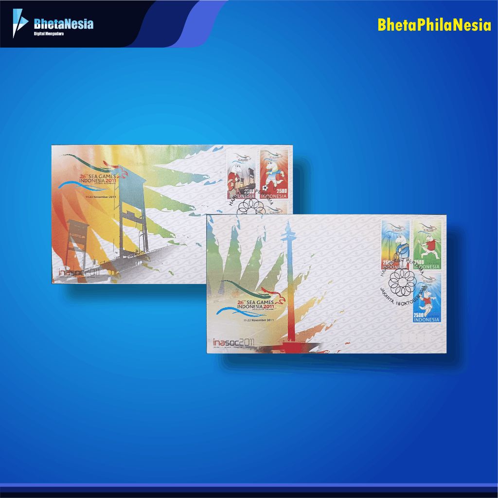 Prangko SEA Games ke 26 Jakarta Palembang 2011 Set 2 Sampul Hari Pertama (SHP)