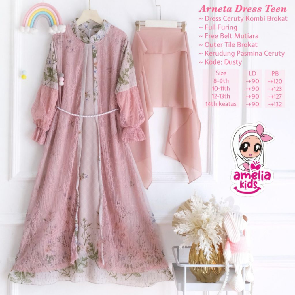 new jasmin dress set kids// arneta dress kids// zefanya dress kids/vol 2 ORI Amelia kids// princess 
