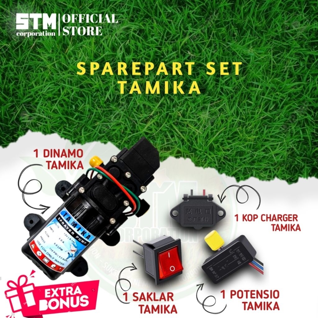 COD [ Sprayer Set Tamika Original ] Dinamo,Potensio,Kop Charger, Saklar Ori Tamika - Dinamo Jet Clea