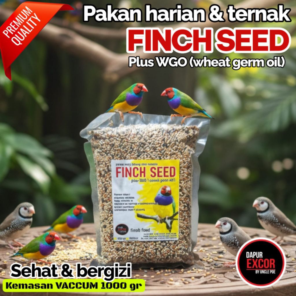 pakan finch gold amadine zebra finch emje pistat chatcrut cordon blue finch seed excor 1000 gr