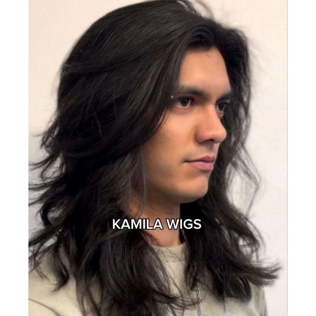 wig/rambut/pria/panjang/gondrong