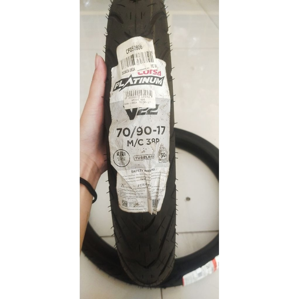 BAN CORSA PLATINUM TUBELESS 70/90-17 ring17