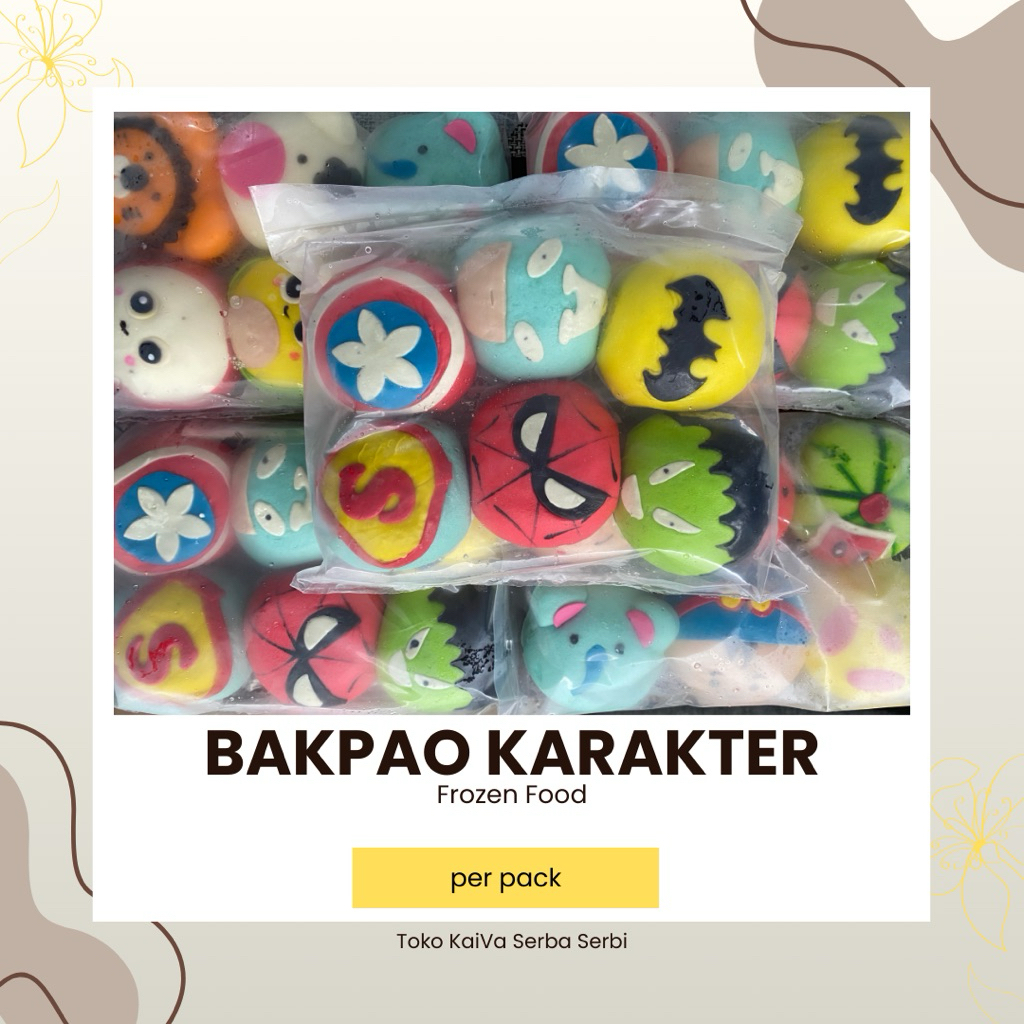 BAKPAO KARAKTER ANAK 6 PCS |  BAKPAO KARAKTER LUCU