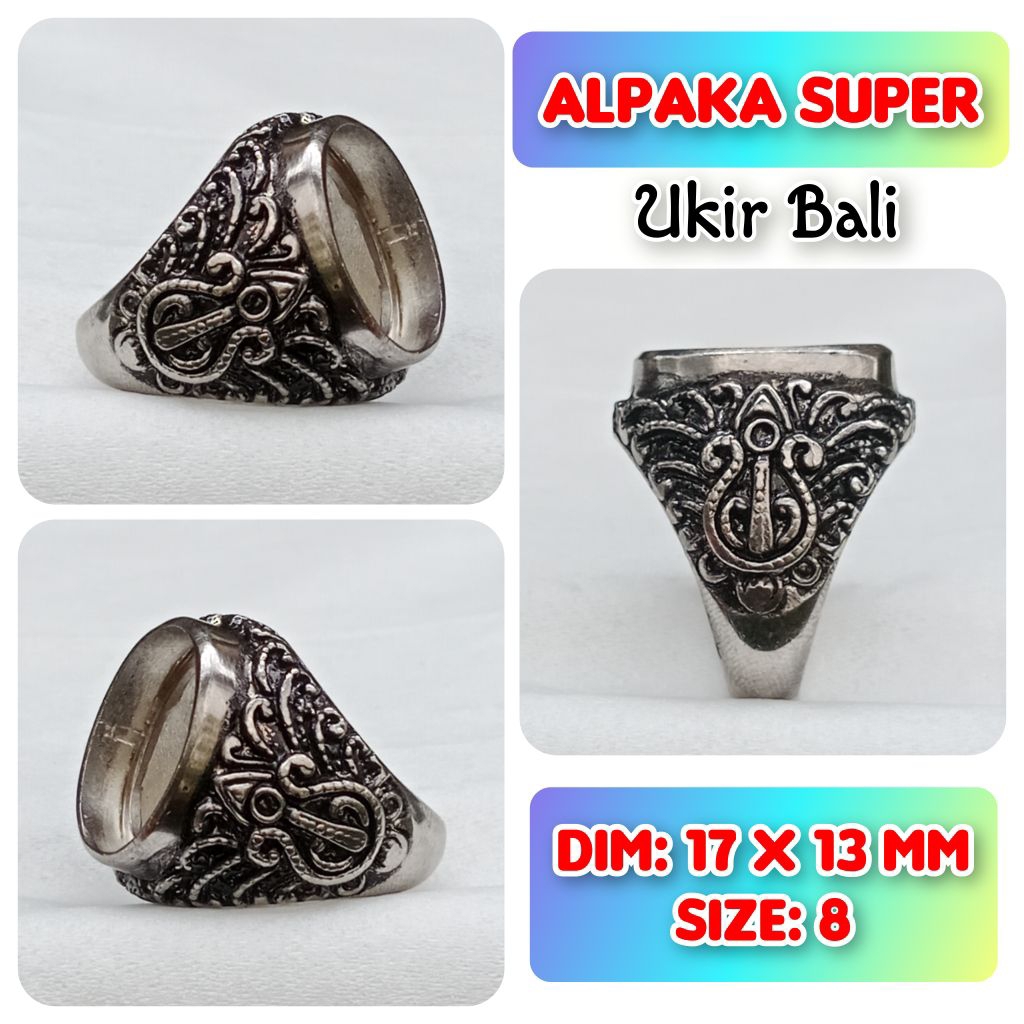 emban batu akik alpaka super alpaka full ukir Full.35