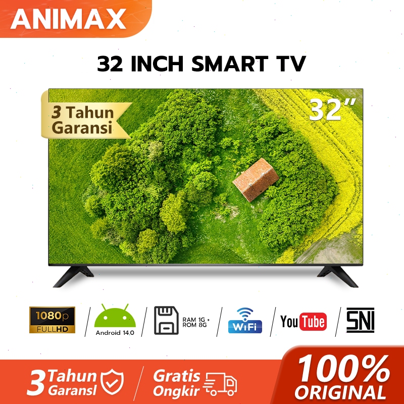 ANIMAX TV Android 32 inch Smart TV 43 inch TV 40 inch Digital TV - Youtube/Browser - USB/LAN/WIFI (3
