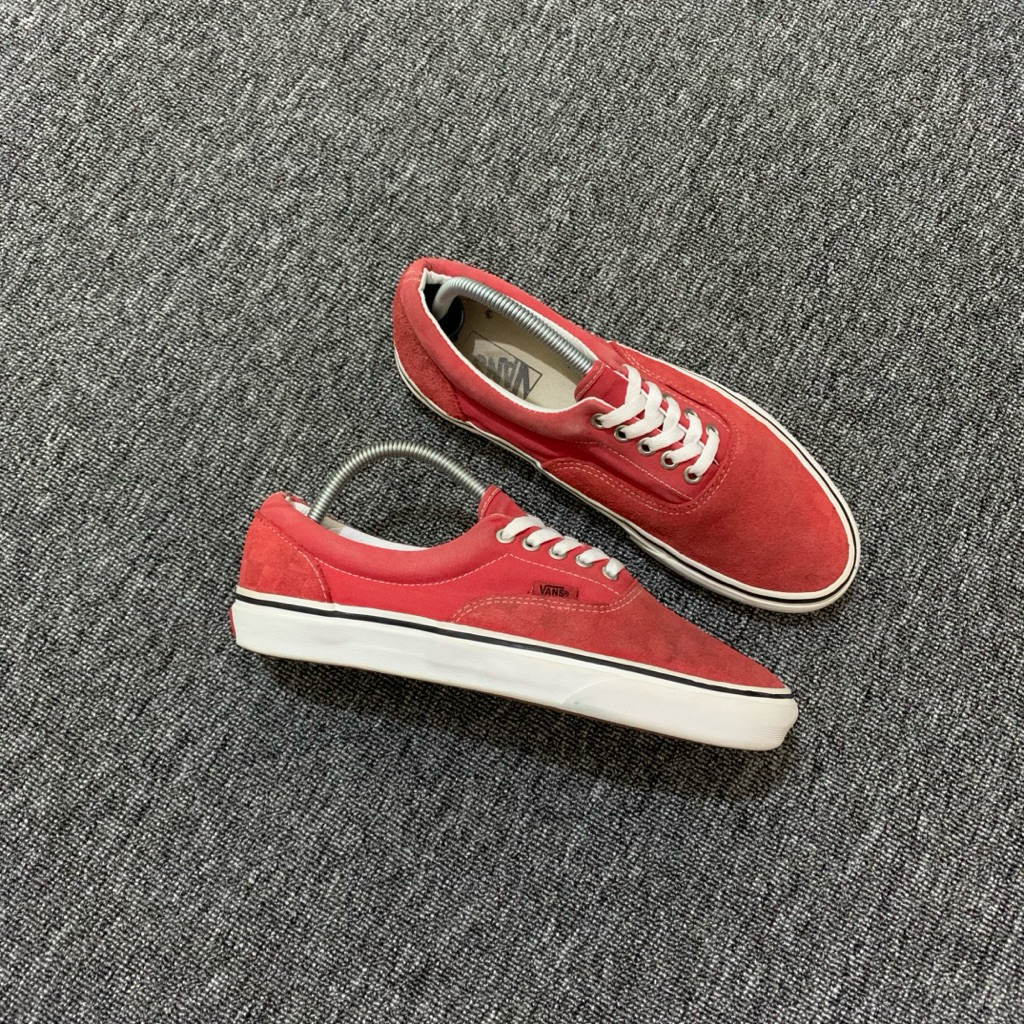 vans era red deboss checkerboard