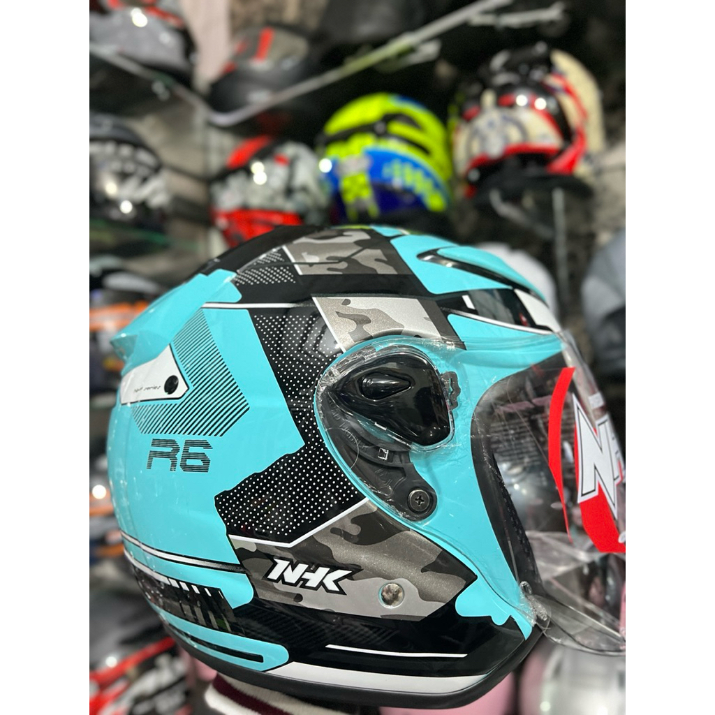 HELM HALF FACE NHK R6 SERIES BRIGHT TOSCA SILVER