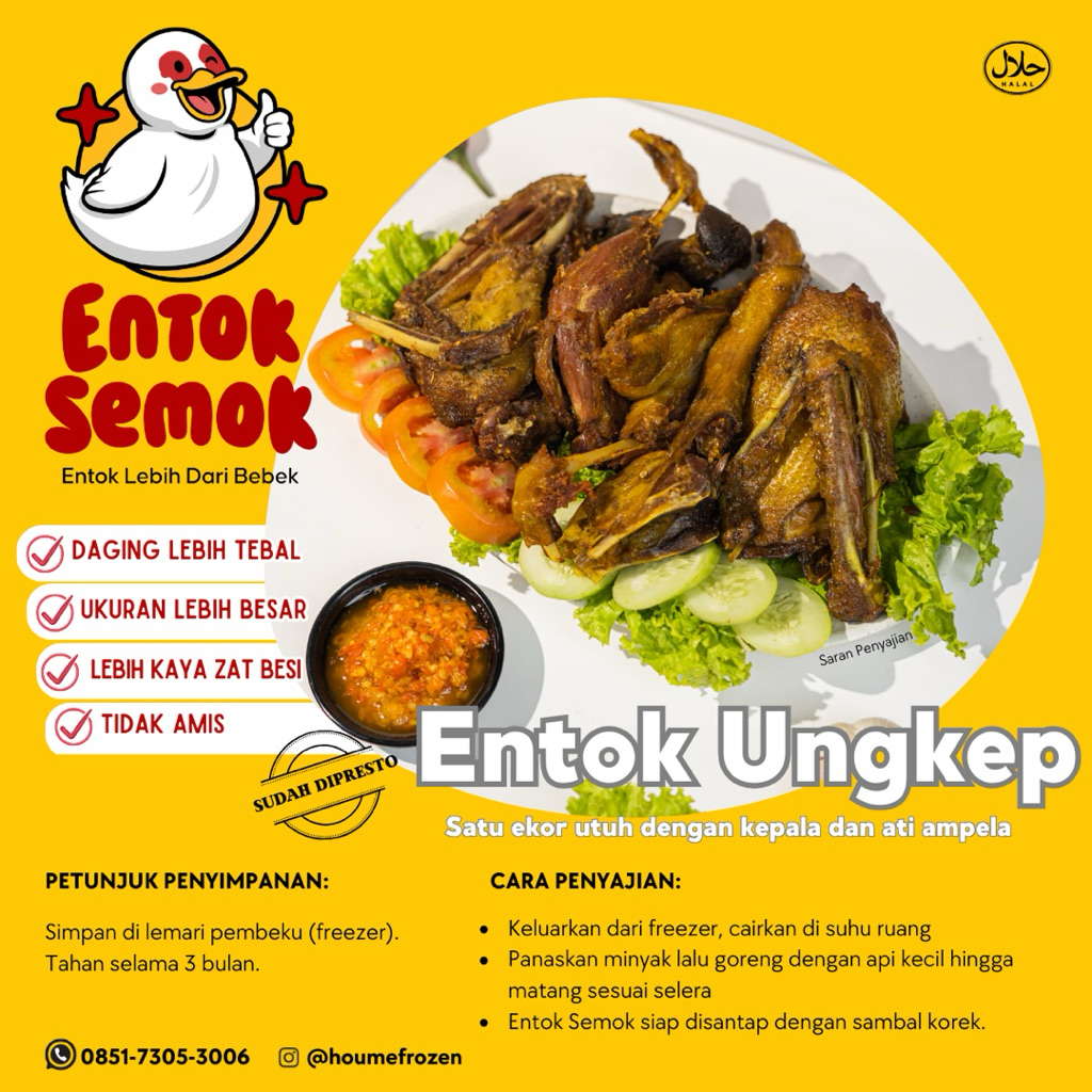 ENTOK SEMOK - Entok Ungkep Frozen Siap Goreng
