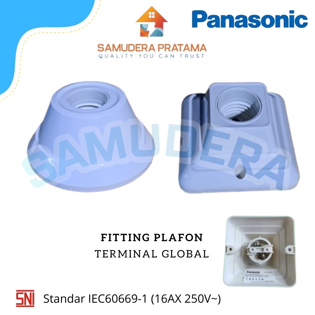 FITTING LAMPU PANASONIC PLAFON BENTUK KOTAK DAN BULAT ORIGINAL