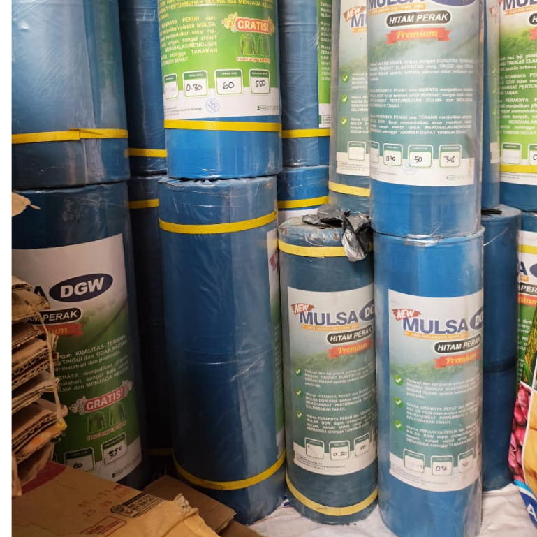 Plastik Mulsa Hitam Perak DGW Lebar 100 CM Meter -+ 9 KG Panjang 318 Meter