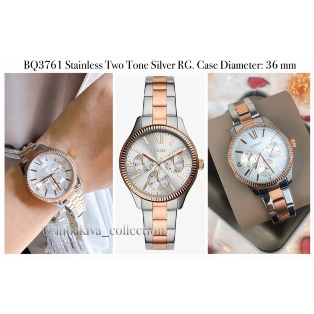 FOS BQ3761 Stainless Two Tone Silver RG