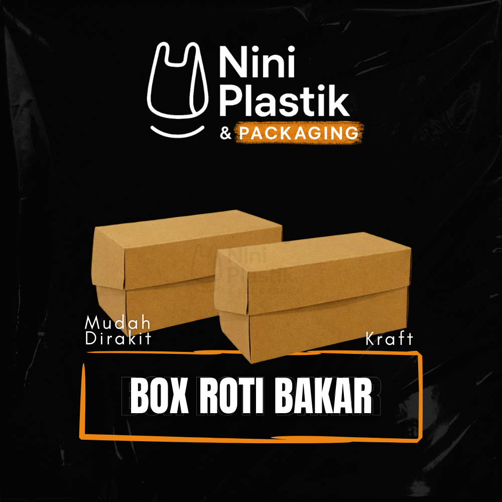 Box Roti Bakar Kraft Coklat 20x10x10 cm Dus Kotak Makanan Tanpa Laminasi Kemasan Roti Bakar Murah Ni
