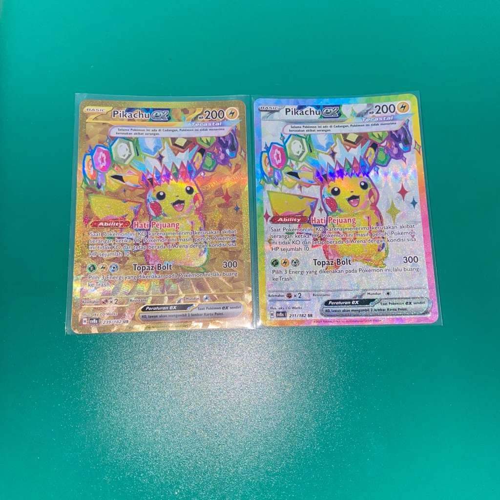 PIKACHU POKEMON CARD TCG KARTU OFC OFFICIAL INDONESIA ID SR UR KILAT RASI