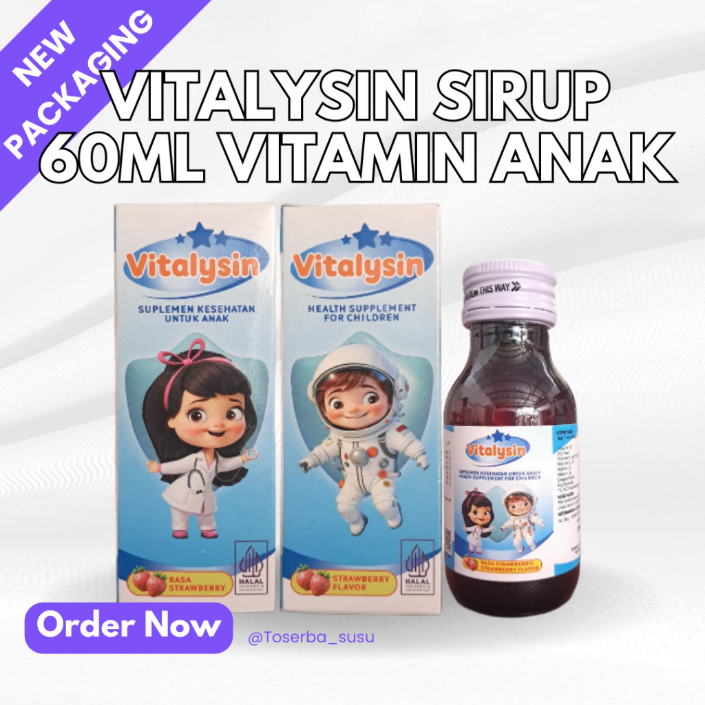 VITALYSIN SIRUP MULTIVITAMIN LENGKAP ANAK / NAFSU MAKAN / DAYA TAHAN TUBUH