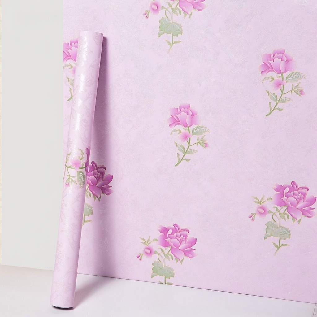 Wallpaper Dinding / Wallpaper Sticker BUNGA KILAP UNGU