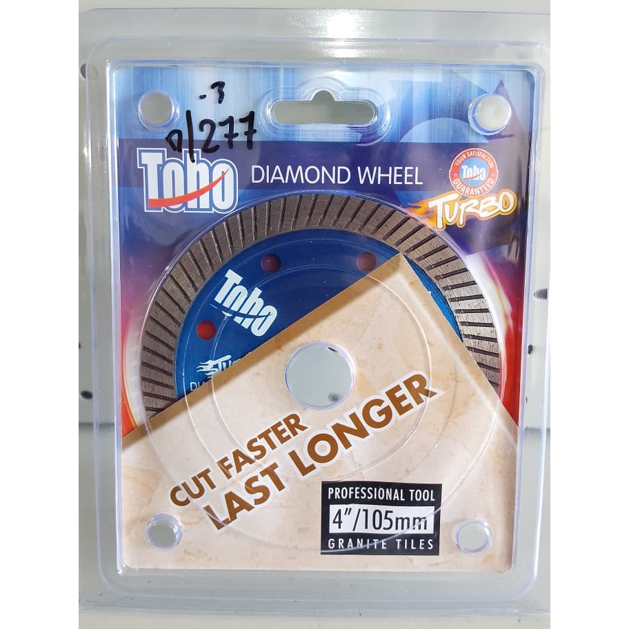 TOHO Turbo Mata Gerinda Potong Granit Keramik 4in - Diamond Wheel Turbo/Mata Gerinda Pisau potong ke
