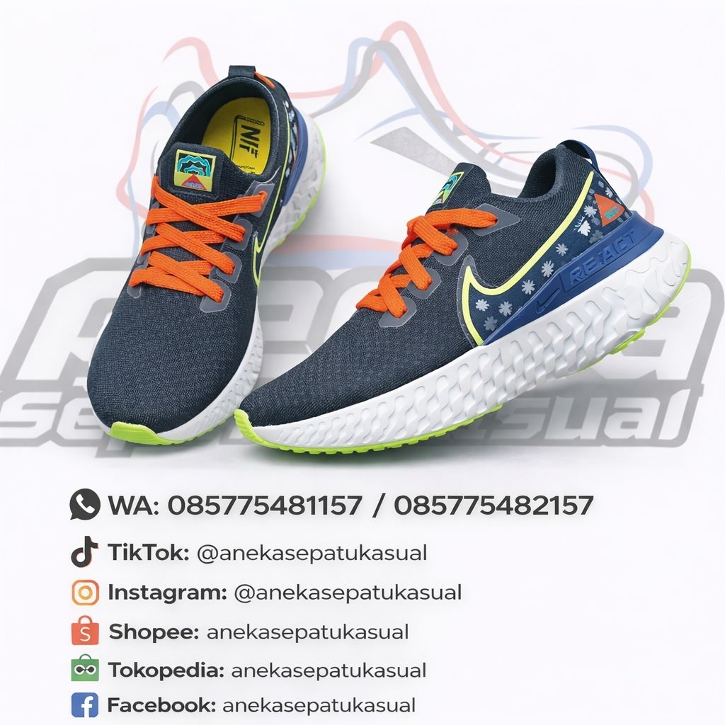 Sepatu running slip on Nike hitam