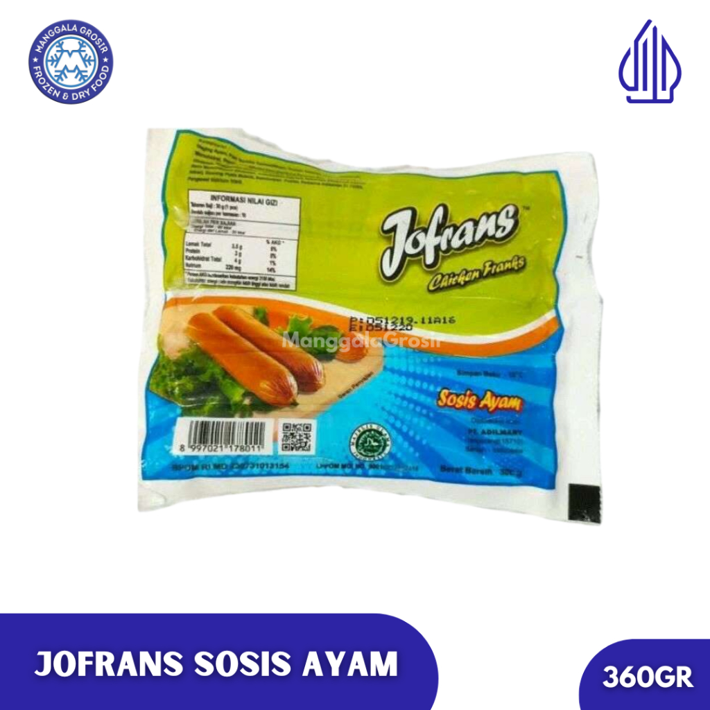 Jofrans Chicken Frankfurter / Sosis Ayam Frankfurter 360gr