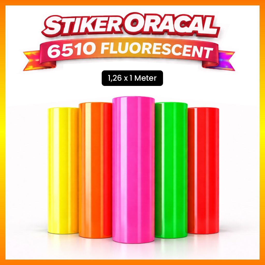 STIKER ORACAL 6510 NEON STABILO LEBAR 126CM