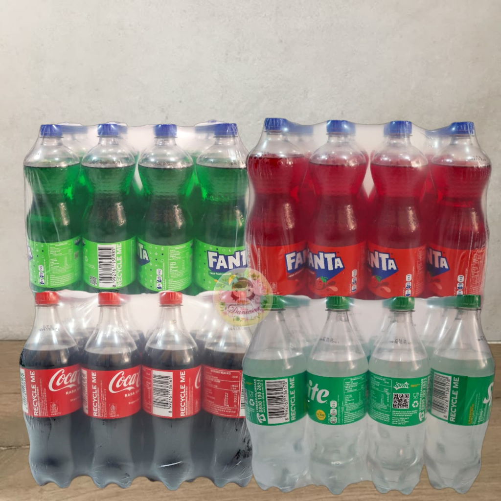 Coca Cola Fanta Sprite 1krat Isi 12 Botol 1 liter KHUSUS REGULLER/CARGO ( SCP )