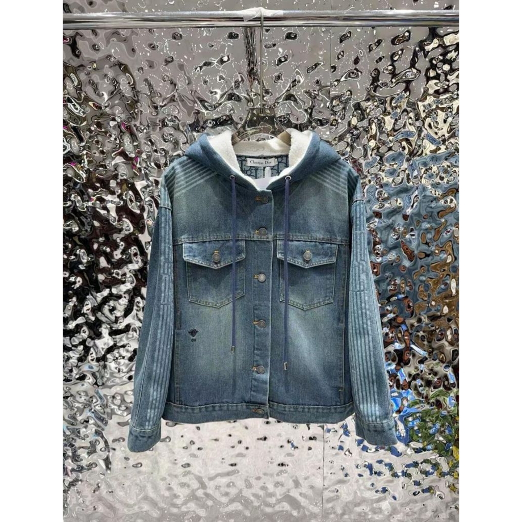 Jacket hoodie denim import outer