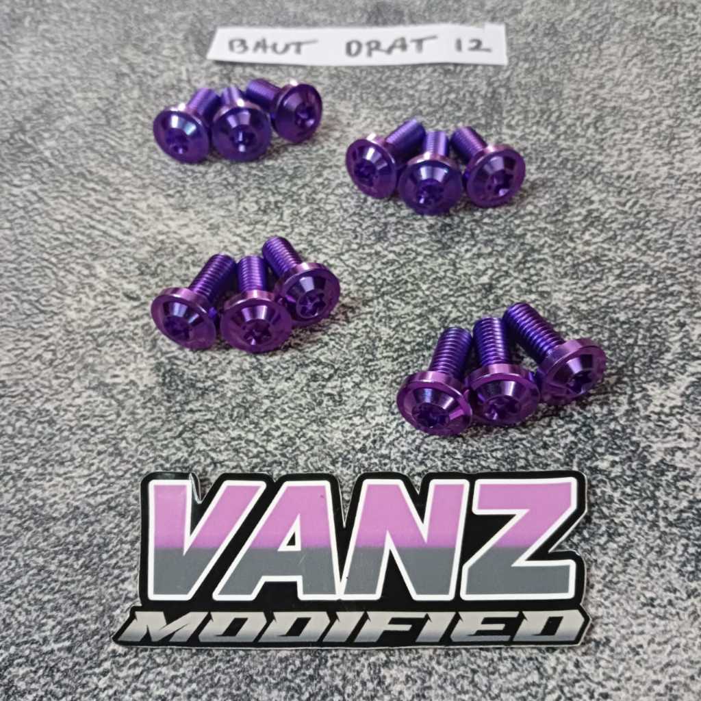 Baut shockbreaker depan ke breket motor / baut titanium / baut breket kaliper ke shockbreaker vario 