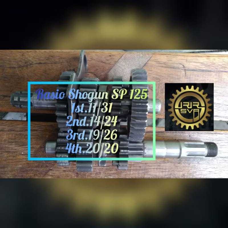 Gigi Rasio Racing Shogun SP FD 125 Smash Race GTX Ukuran Gigi 1st.11/31; 2nd.14/24; 3rd.19/26; 4th.2