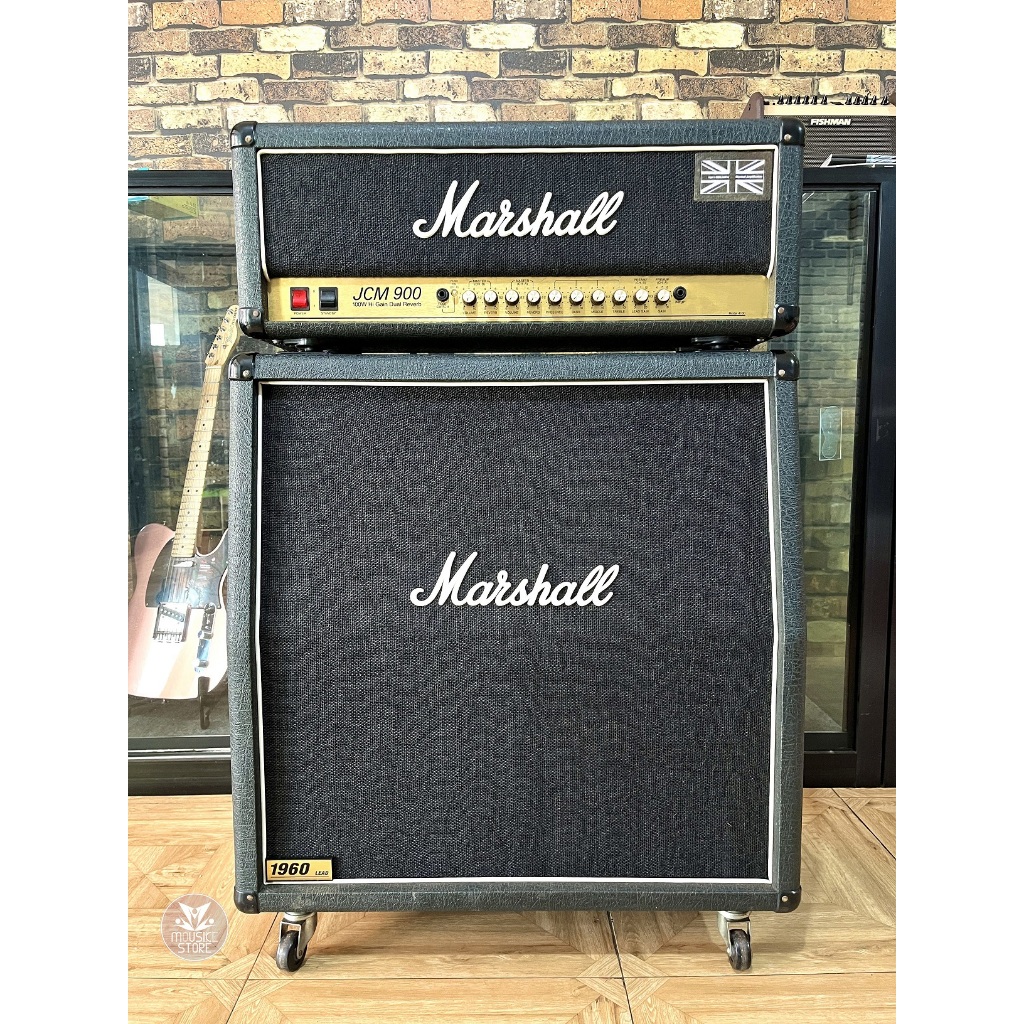 MARSHALL JCM900 100W HI-GAIN DUAL REVERB TUBE HEAD AMPLIFIER & MARSHALL 1960A 4x12 SPEAKER CABINET M