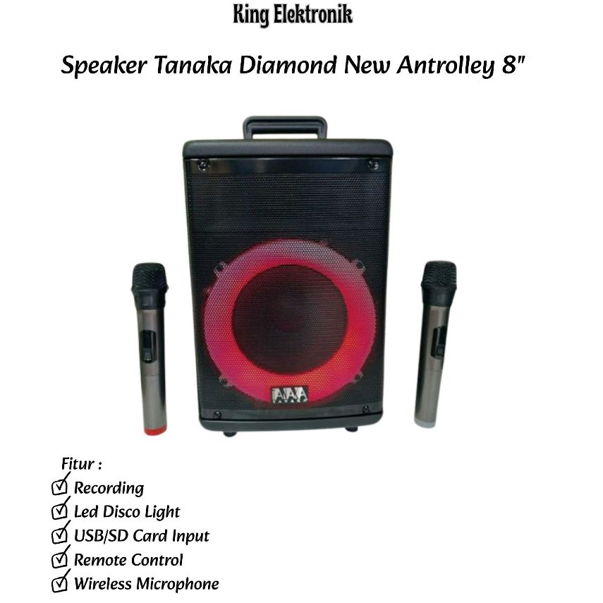 Speaker Portable Meeting 8 Inch Tanaka Diamond Antrolley