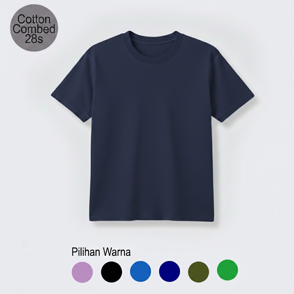 Kaos Polos Cotton Combed 28s