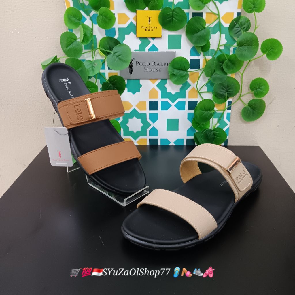 [Bisa COD/100% Original/Art DR 02] Sandal Wanita POLO RALPH HOUSE/Sandal Wanita/Sandal Slide Wanita/