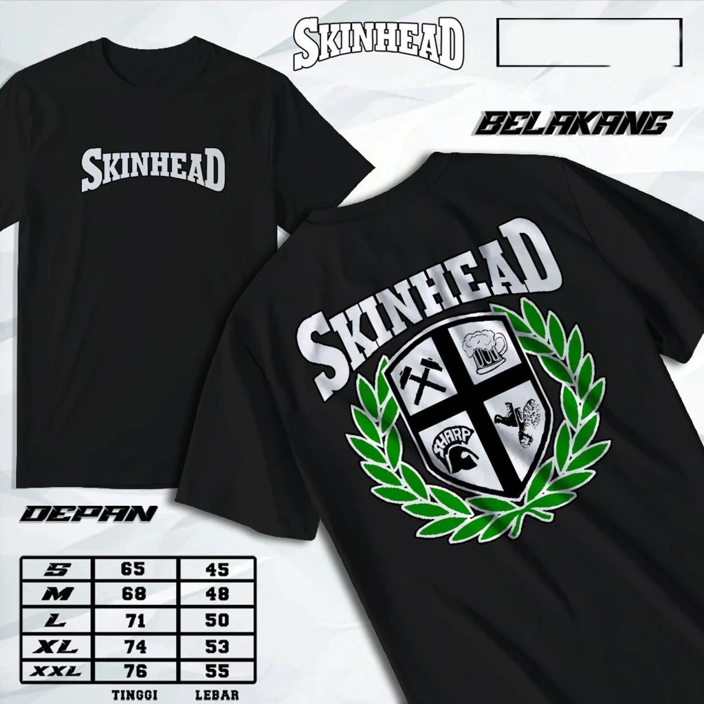 Kaos Skinhead Viral - Kaos Distro Skinhead Reggae Ska - Kaos pria dan wanita