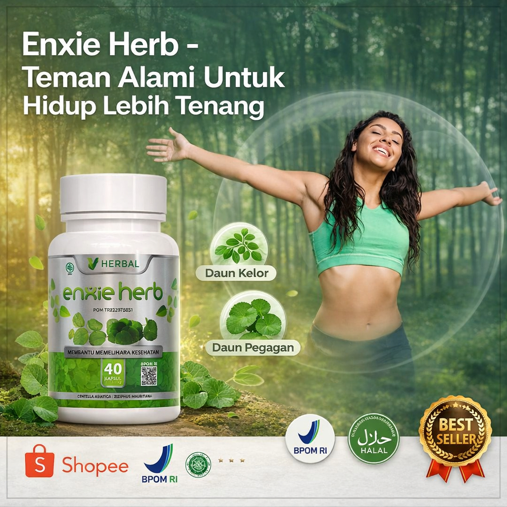 ENXIEHERB Obat Antidepresan Anti Depresi Anxiety Kecemasan Gerd Anxiety Insomnia Skizofrenia Bipolar