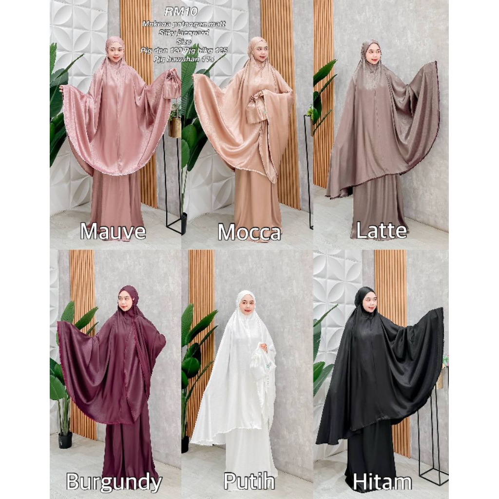 Mukena potongan matt Silky Jacquard
