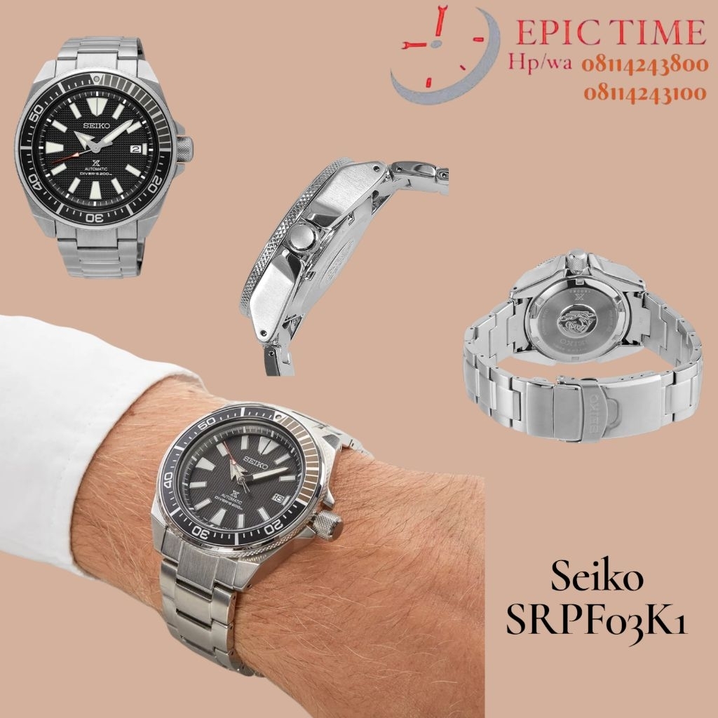 Jam Tangan Pria Seiko Prospex SRPF03K1 Tali Besi / Stainless steel