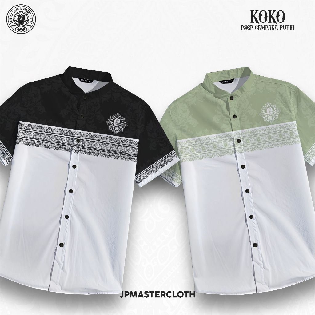 Baju Muslim Koko PSCP Cempaka Putih Full Printing