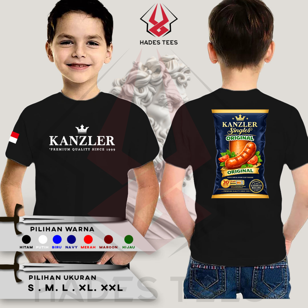 Kaos Baju ANAK Sosis Kanzler - Kaos Baju Distro Perusahaan - Hades tees