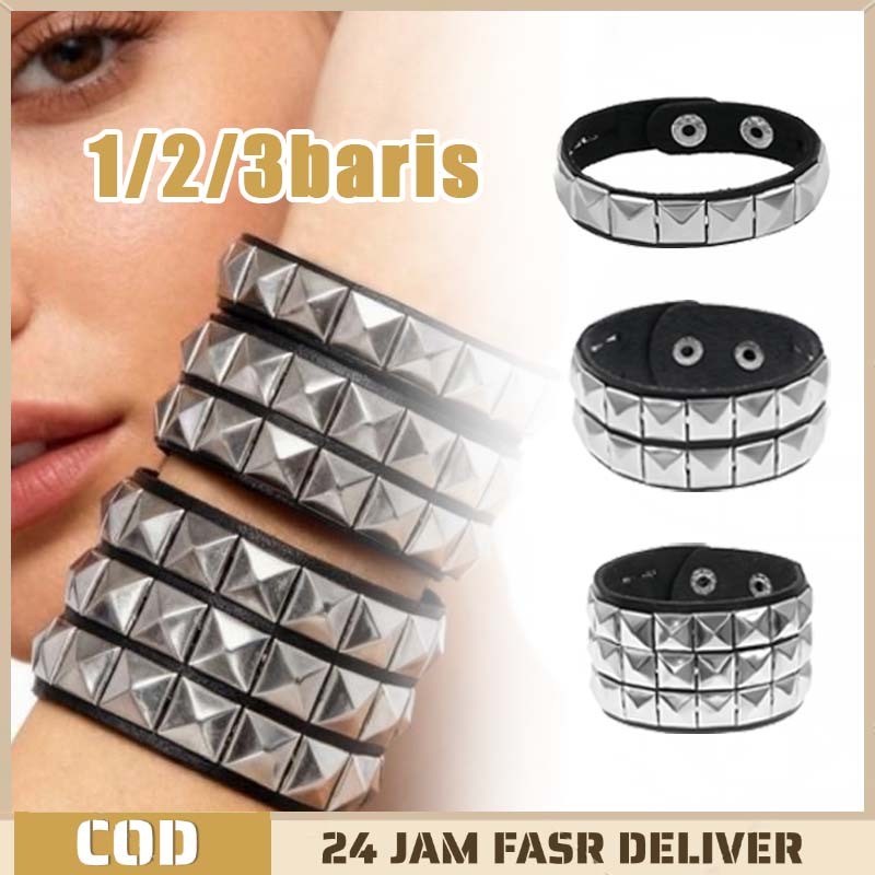 Gelang Punk Duri Gelang Punk Punk Accessories Gothic Accessories Aksesoris Punk Gelang Idola Korea